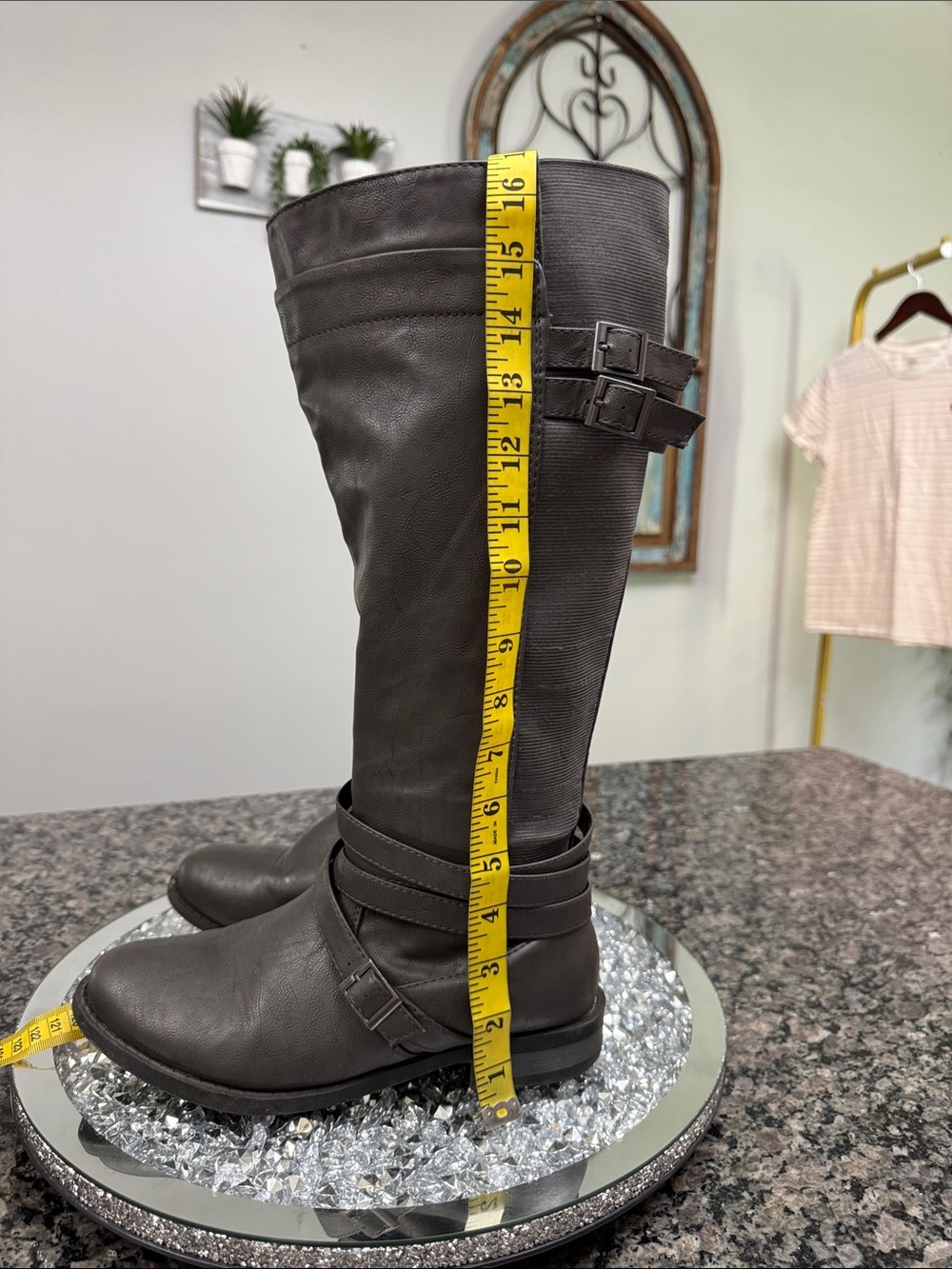 torrid tall gray straps and Buckle Riding Boots 8W - Picture 12 of 16